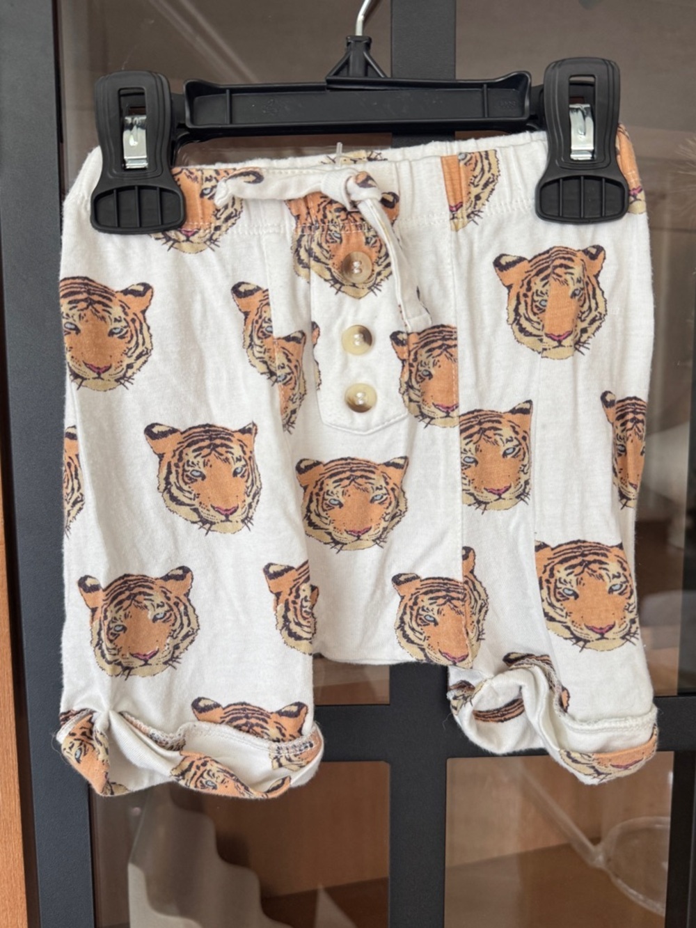 Kate Quinn bamboo tiger shorts print baby boy lsu neutral unisex